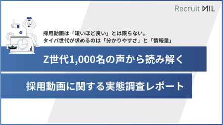 Z世代1,000名の声から読み解く「採用動画」に関する実態調査レポート